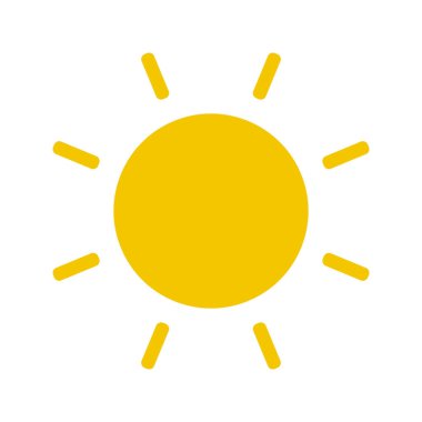 Güneş döndürmek tüm sarı sembol