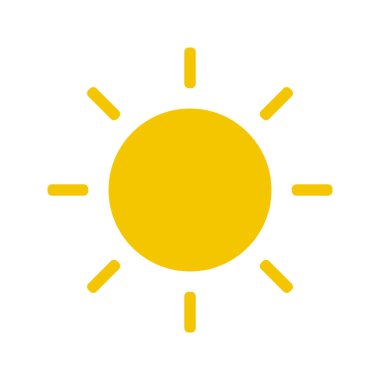 Güneş sembolü düz tüm sarı
