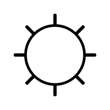 Güneş sembolü düz birleştirme siyah