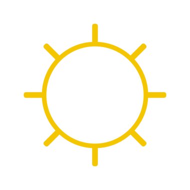 Güneş sarı sembol düz birleştirme