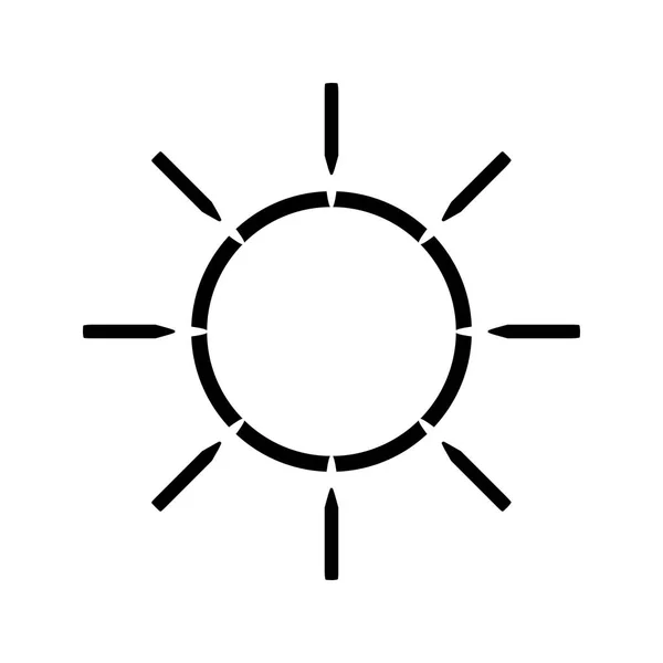 Ήλιος σύμβολο ίσια μαύρη τρύπα — Διανυσματικό Αρχείο