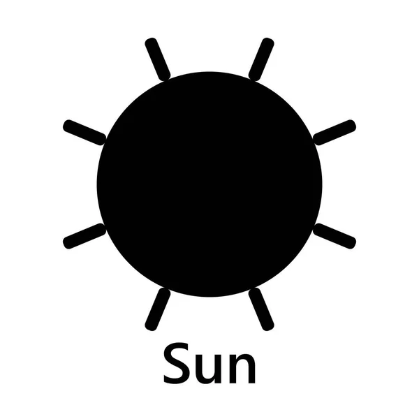 Sonne-Symbol drehen Join gesamten schwarzen Text — Stockvektor