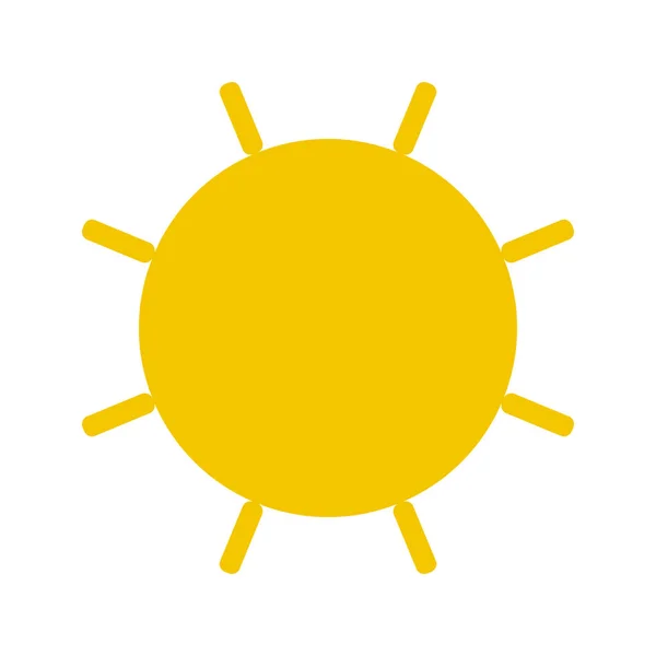 Symbole du soleil tourner joindre tout jaune — Image vectorielle