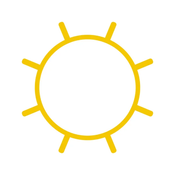 Symbole soleil tourner joindre jaune — Image vectorielle