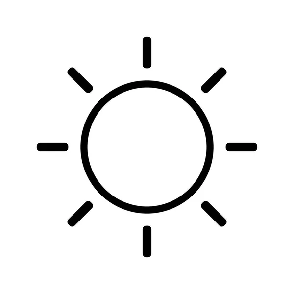 Sonnensymbol gerade schwarz — Stockvektor