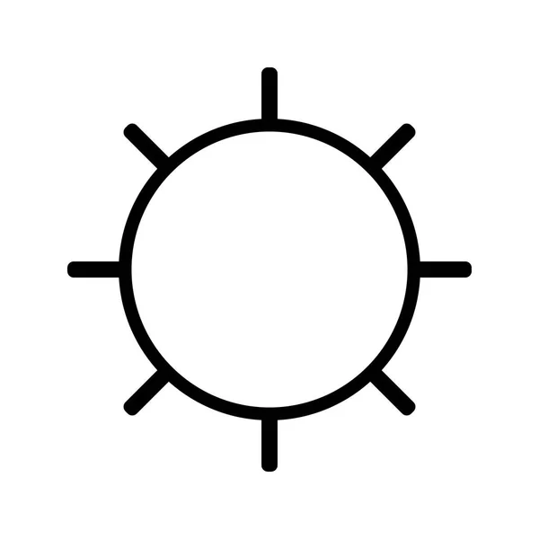 Solen symbol Rak koppling svart — Stock vektor