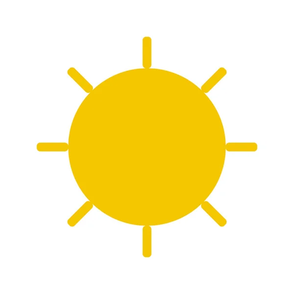 Solsymbol rakt gul — Stock vektor