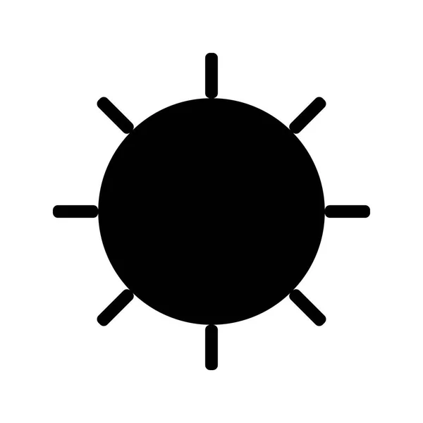 Sonnensymbol gerade ganz schwarz — Stockvektor