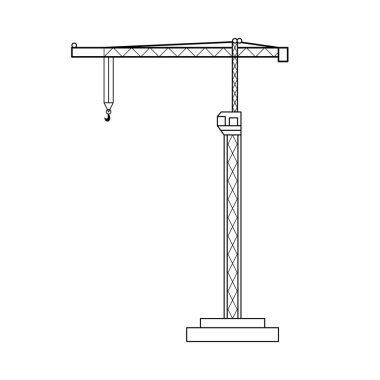 Beyaz arka plan üzerinde izole Vinçler