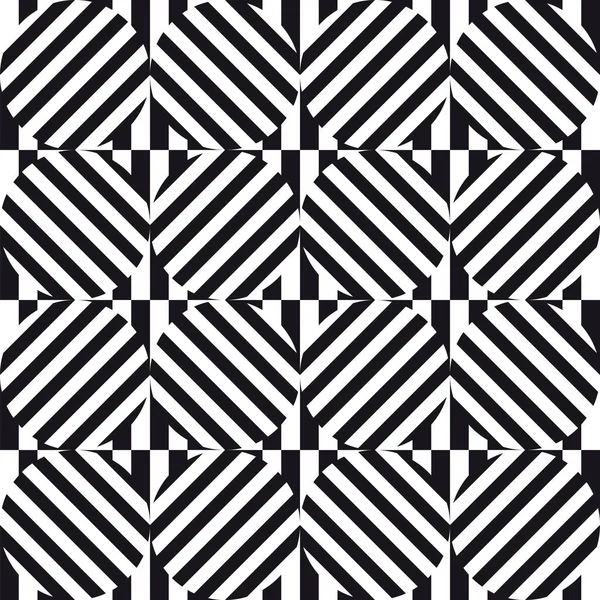 Zebra abstrato círculo fundo padrão sem costura textura preta — Vetor de Stock