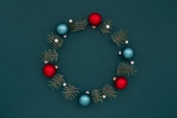 Christmas wreath of New Year\'s decorations