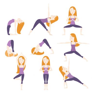 Çizgi film Yoga Poses