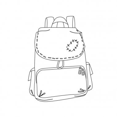 Gezgin hikker yaşlı yamalı sırt çantası