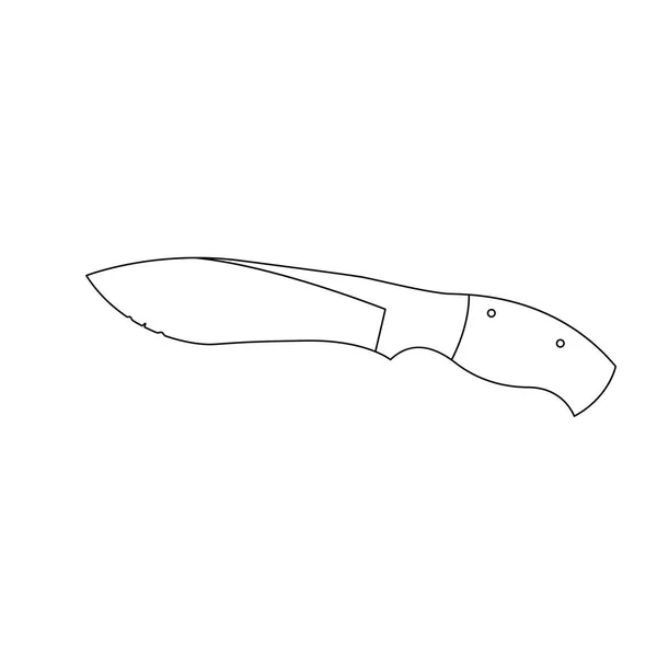 Bowie Knife esboço colorir página — Vetor de Stock