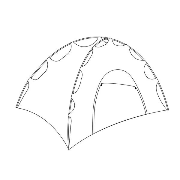 Camping tält shelter disposition färgläggningsschemat sida — Stock vektor