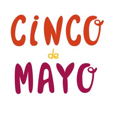 Cinco De Mayo elle çizilmiş tasarım yazı