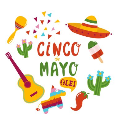 Cinco De Mayo afiş tasarım yazı