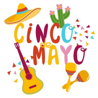 Cinco De Mayo afiş tasarım yazı