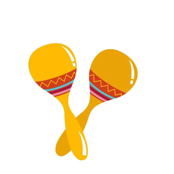 Paar maracas geïsoleerde object — Stockvector