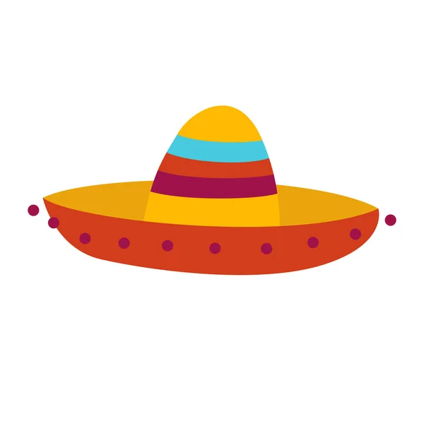 Ilustración de dibujos animados plana Sombrero — Vector de stock