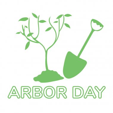 Arbor day flat vector illustration clipart