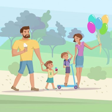 Aile Parkı vektör yürüyüş