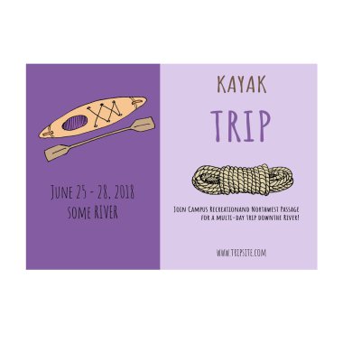 Yaz kampı flyer şablonu