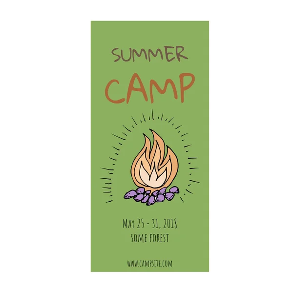 Summer camp flyer template — Stock Vector