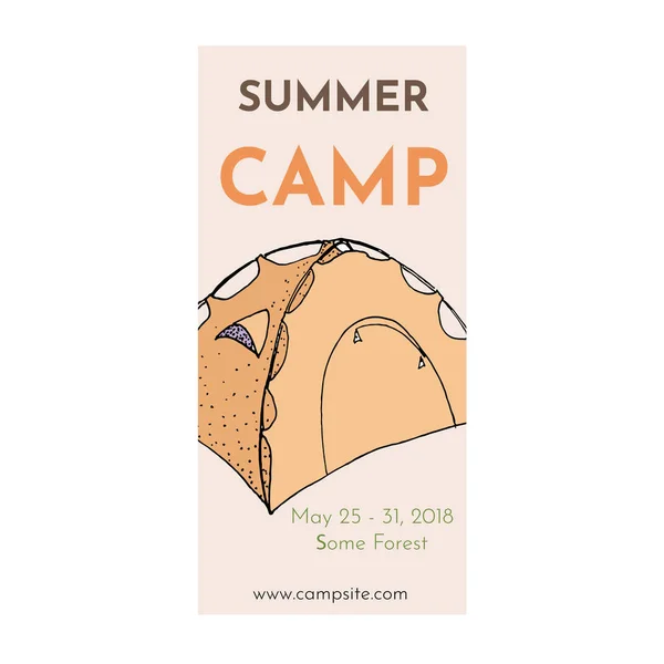 Summer camp flyer template — Stock Vector