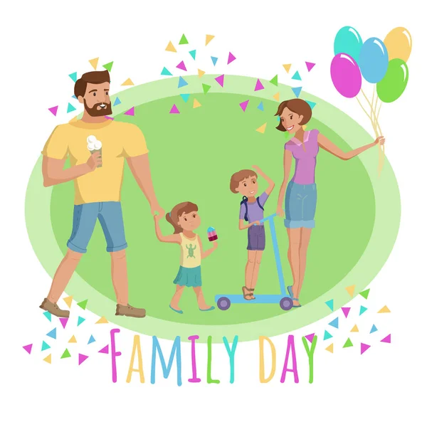 Aileler vektör çizim ulusal gün — Stok Vektör