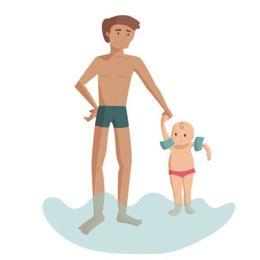 Baba oğul karikatür çizim ile