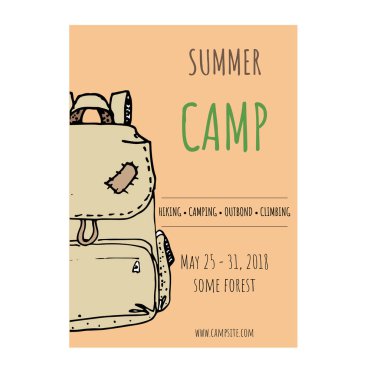 Yaz kampı flyer şablonu
