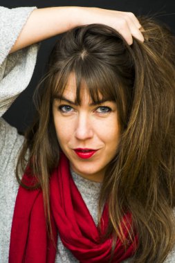 Güzel bir kadının portresi. 