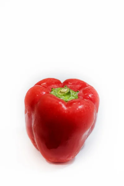 Red bell pepper isolated on white background — Stock Photo, Image