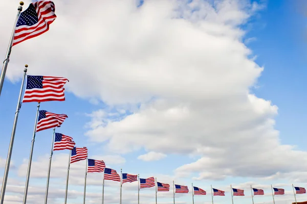 De Amerikaanse vlaggen Stockafbeelding