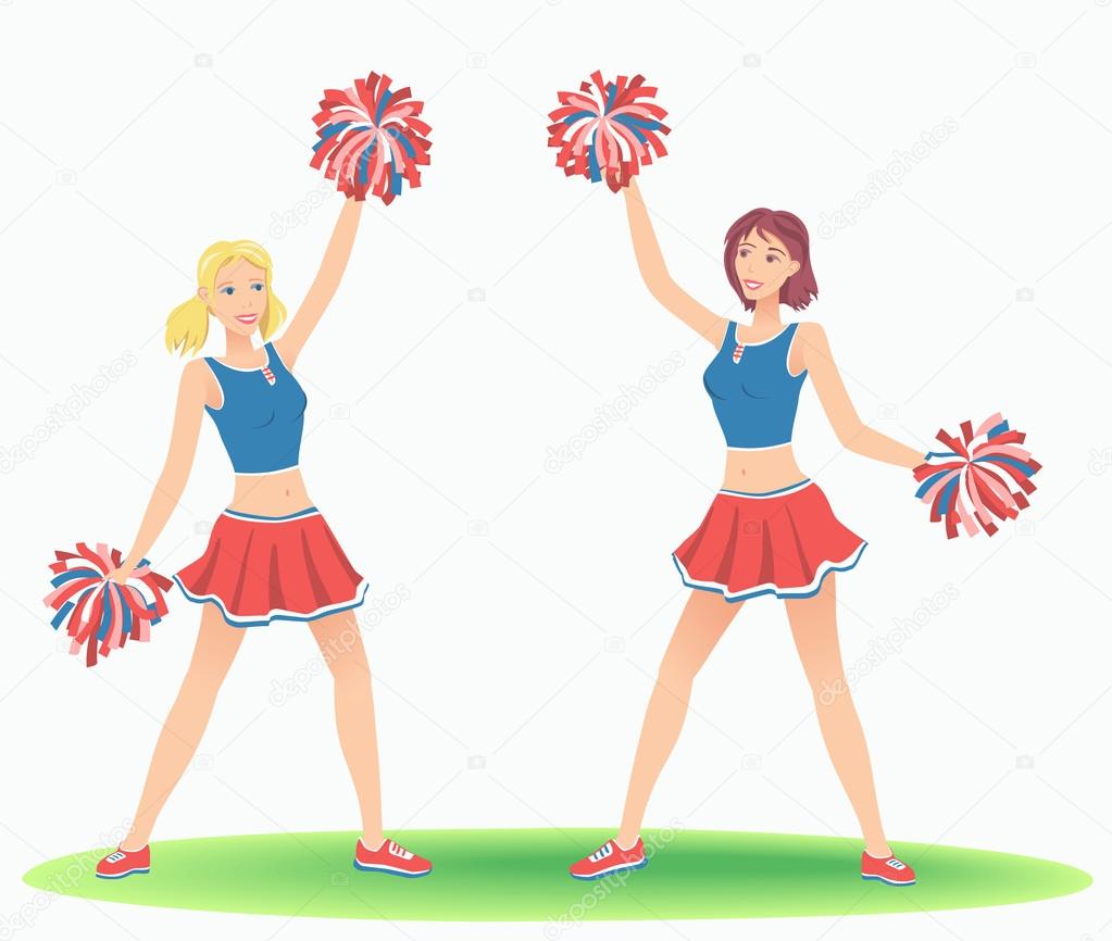 Cheerleading Dance. Girls cheers with Stock Vector Image by ©awlend #125858336