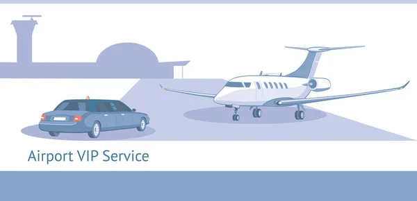 Servicio de pasajeros VIP o clase business . — Vector de stock
