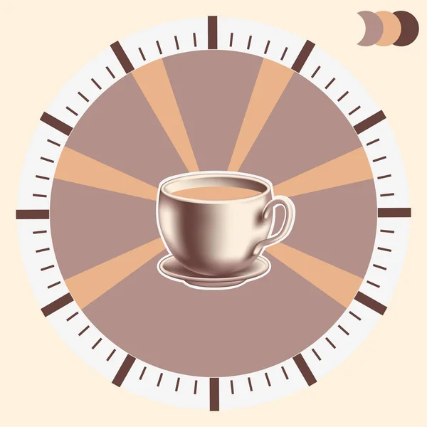 Tijd voor koffie infographics. — Stockvector