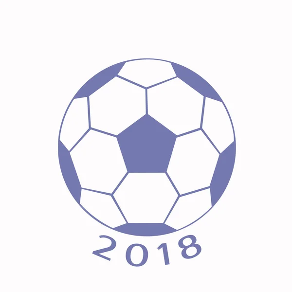 Emblema con pelota de fútbol para 2018 . — Archivo Imágenes Vectoriales