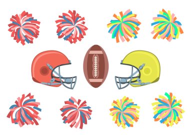 American football collection. clipart