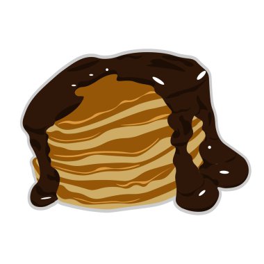 Çikolatalı krep izole