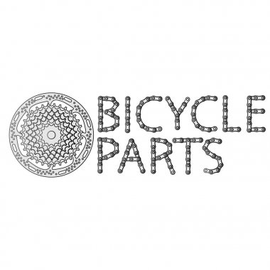 Bisiklet parçaları logo izole