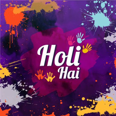 Mutlu Holi Festivali Sosyal Medya Posta Tasarımı Arkaplanı