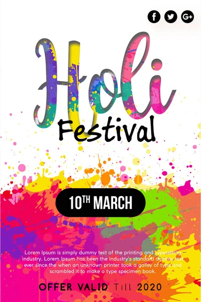 Mutlu Holi Festivali Poster Tasarımı