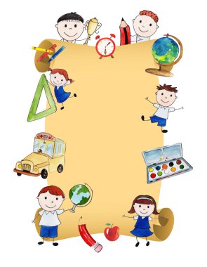 Okula Mutlu Çocuklar Arkaplanı