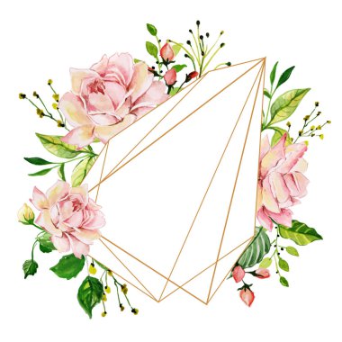 Suluboya Çiçek Şablonu Arkaplanı