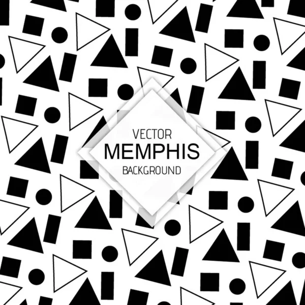 Black White Memphis Hintergründe — Stockvektor