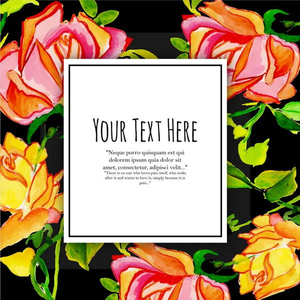 Suluboya Çiçek Davetiyesi Yıldönümü, doğum günü, düğün ve diğer kutlamalar için çok amaçlı arka plan