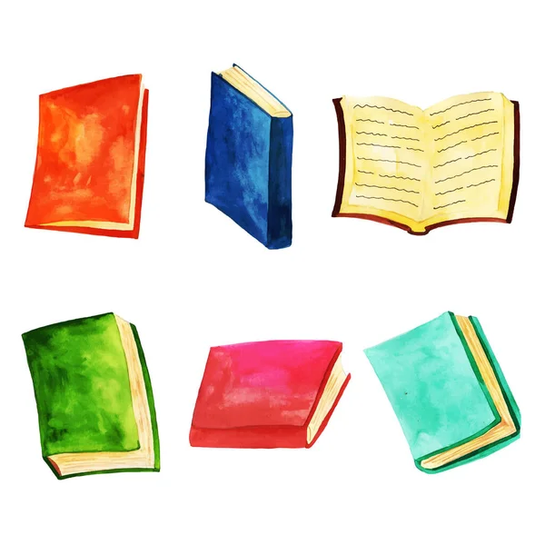 Aquarell Bücher Trend Collection — Stockvektor