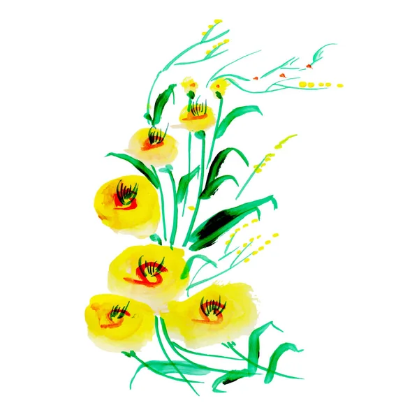 Акварель Весенний Цветочный Элемент — стоковый вектор